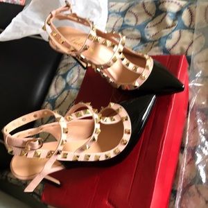 Stiletto spiked strap heels